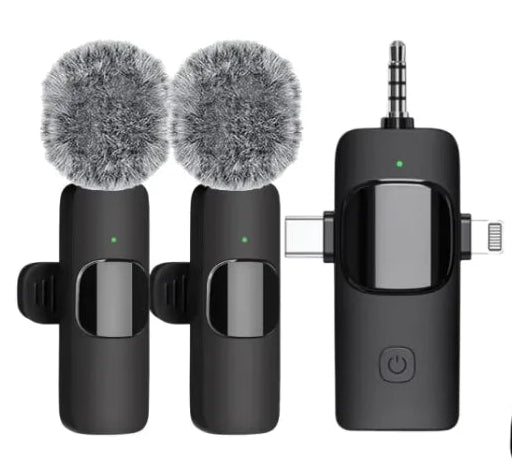 Wireless Collar Clip Microphone Three-in-one Three Connector Mini Microphone 35 Hole